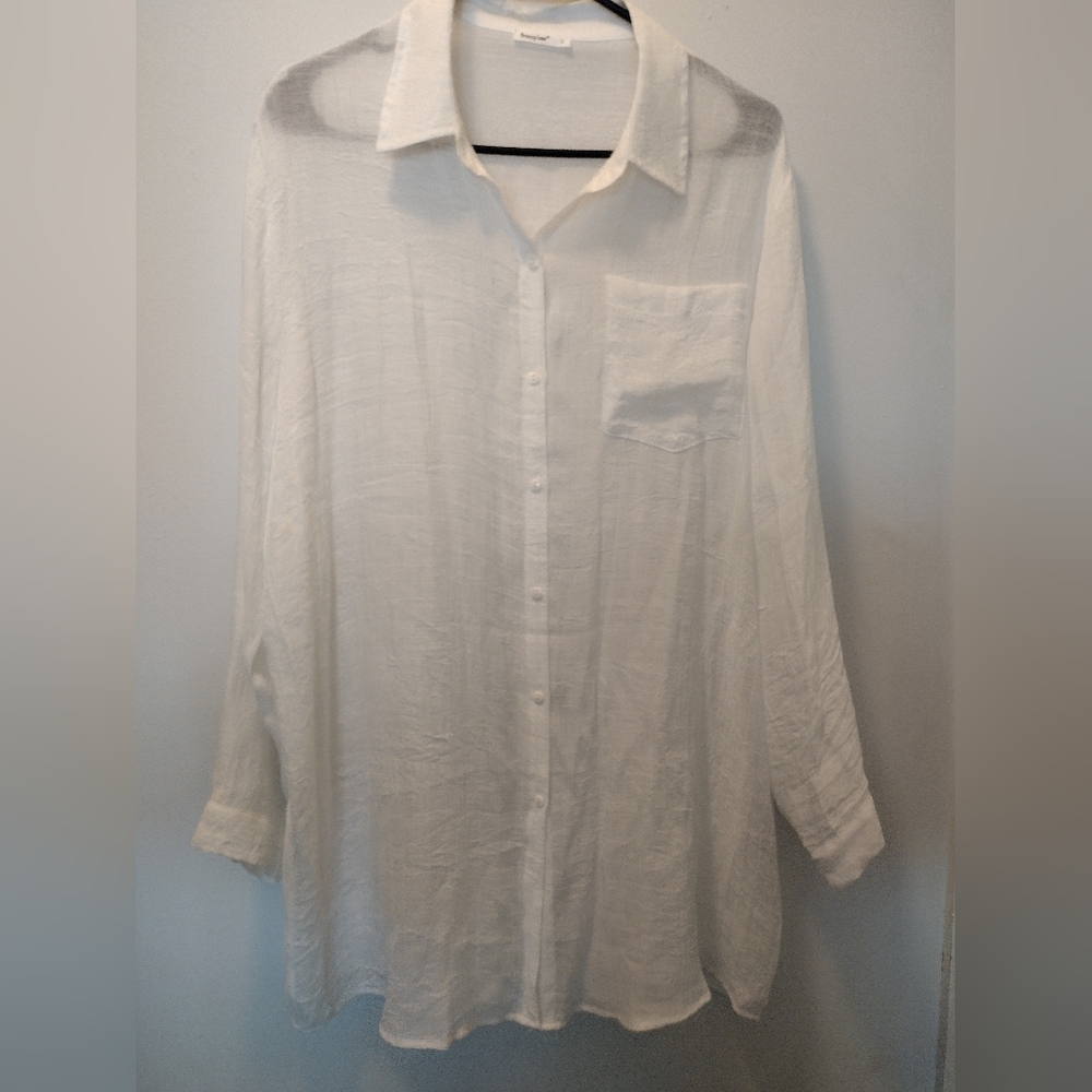 Breezy Lane White Casual Shirt
